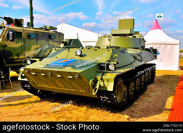 MOSCOW, RUSSIA - AUG 2015: SNAR-10 Big Fred presented at the 12th MAKS-2015 International Aviation and Space Show on August 28, 2015 in Moscow, Russia