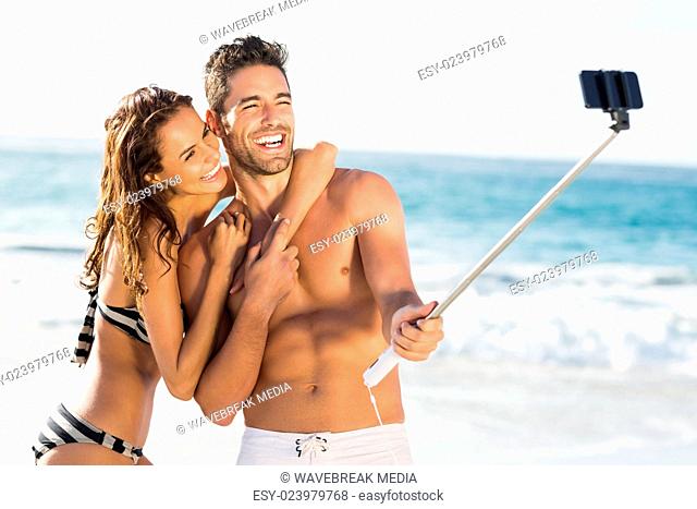 Couple taking a selfie