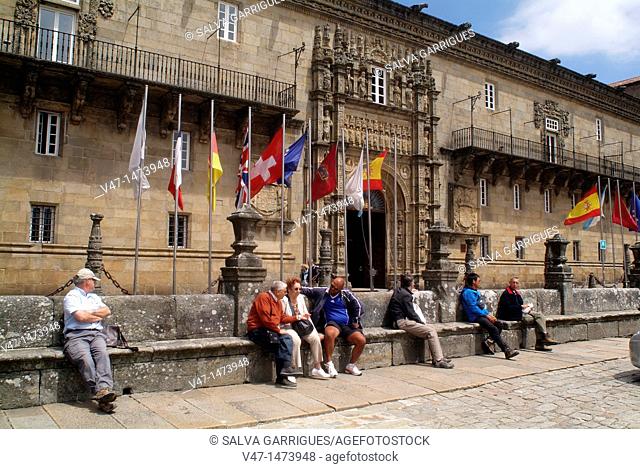 Hostal de los Reyes Católicos, historical center, Santiago De Compostela, Spain, Europe