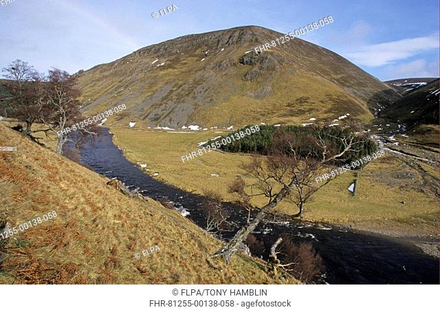 River Findhorn, Carnphris Mhor, Strathdearn, Highlands, Scotland, winter