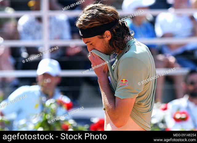 Greek tennis player Stefanos Tsitsipas during the Italian open of tennis at Foro Italico. Rome (Italy), May 11th, 2022