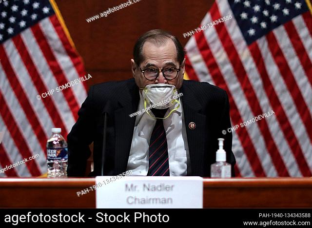 United States Representative Jerrold Nadler (Democrat of New York), Chairman, US House Judiciary Committee reads a statement before questioning U.S