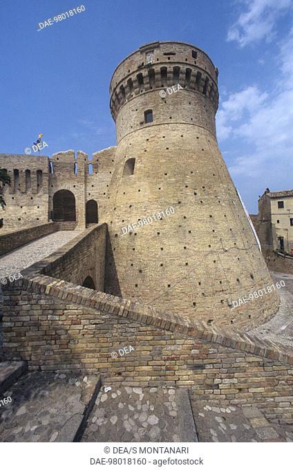 La Rocca fortress of Acquaviva Picena. Marche region, Italy