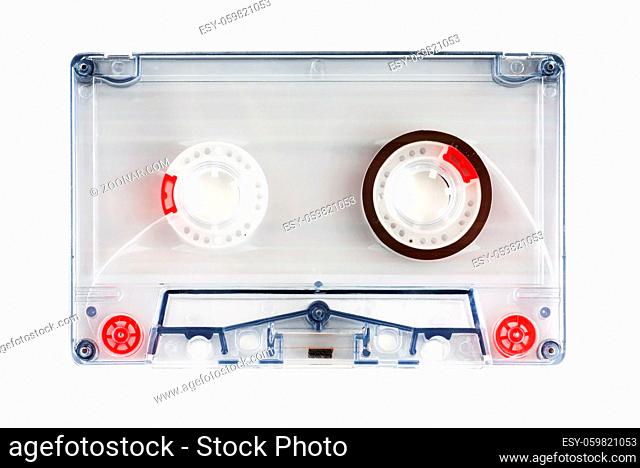 Audio cassette tape isolated on a white background