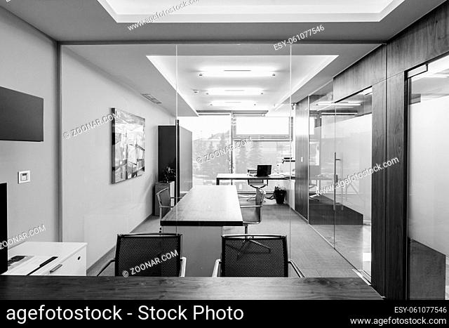 Archtectural interior of modern corporate business office