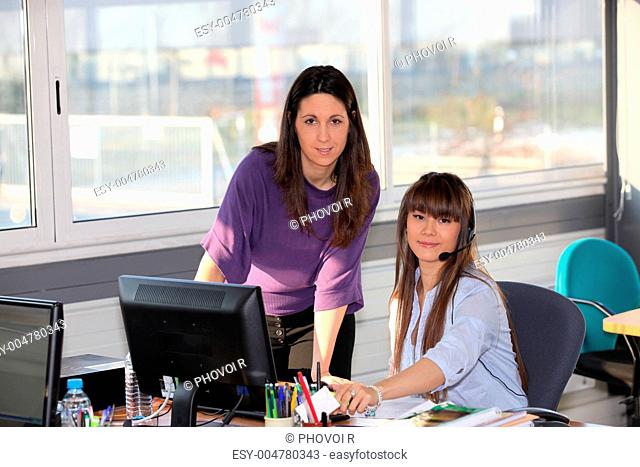 two women at work