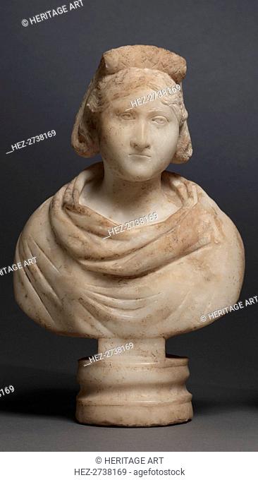 Portrait Bust of an Aristocratic Woman, 280-290. Creator: Unknown