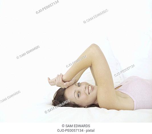 A woman relaxing