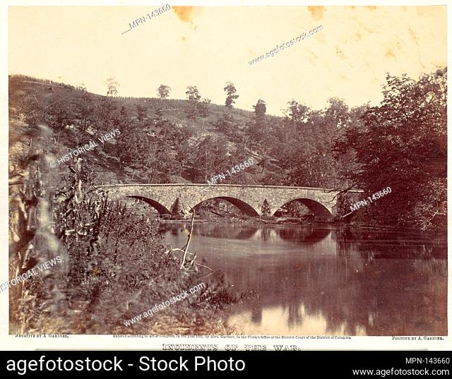 Antietam Bridge, On the Sharpsburg and Boonsboro Turnpike, No. 1, September 1862. Artist: Alexander Gardner (American, Glasgow, Scotland 1821-1882 Washington, D