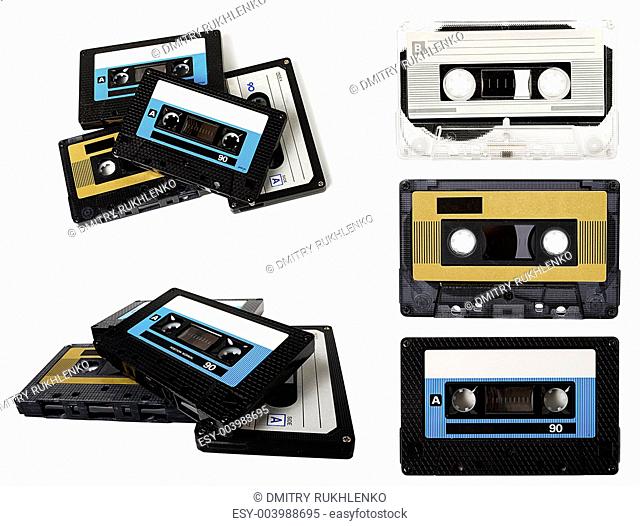 Audio cassette tape isolated