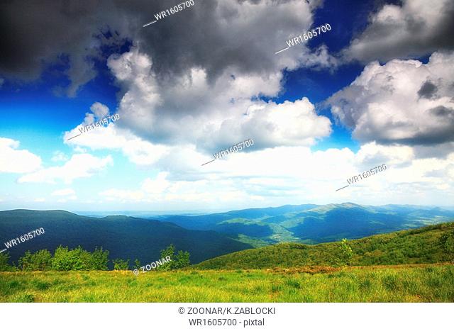 mountains hills landscape Bieszczady Poland
