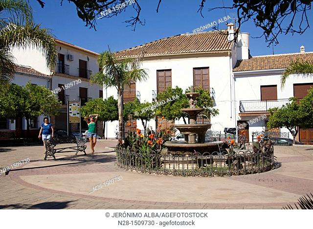 Plaza de España, Colmenar, Malaga Province, Andalusia, Spain