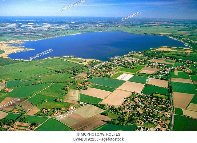 aerial view of the lake Duemmer See, Germany, Lower Saxony, Lembruch
