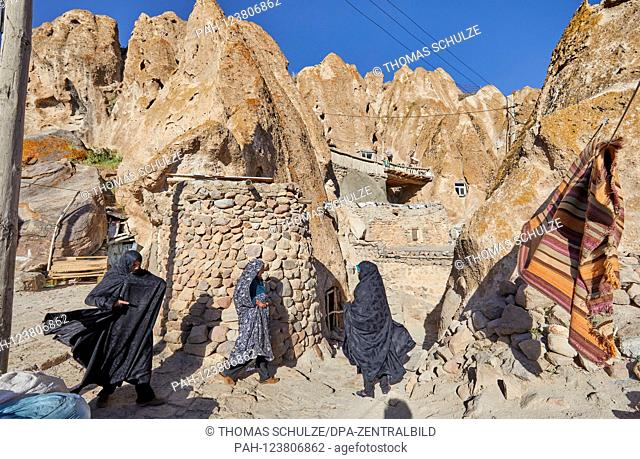 The rock village Kandovan south of Tabriz in Iran, taken on 31.05.2017. The village is located at the outlet of the northwestern Sahand Mountains, about 2