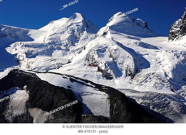 Peaks Castor, Pollux, Zermatt, Valais Switzerland