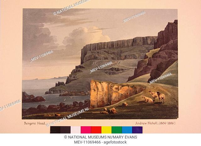 Bengore Head (c1828). Nicholl, Andrew 1804 - 1886