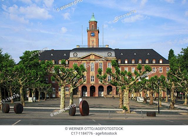 Germany, Herne, Ruhr area, North Rhine-Westphalia, Ruhr 2010, Cultural Capital 2010, route of industrial heritage, town hall at the Friedrich Ebert Square