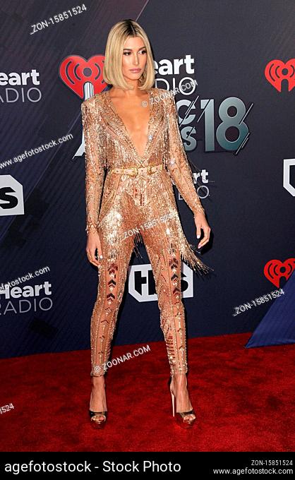 Hailey Baldwin at the 2018 iHeartRadio Music Awards held at the Forum in Inglewood, USA on March 11, 2018