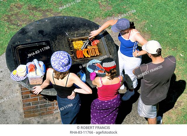 Barbecue at Tamarama, south of Bondi in the eastern suburbs, Sydney, New South Wales, Australia, Pacific
