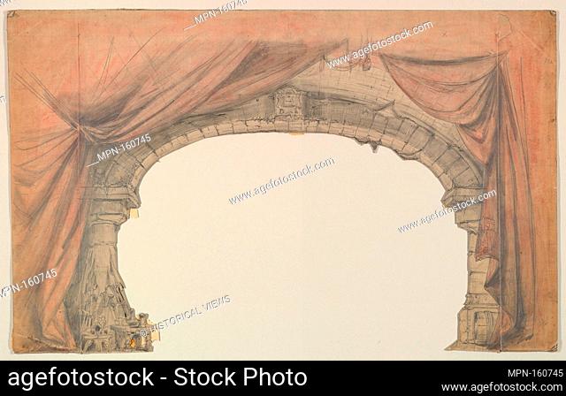 Design for a Stage Set. Artist: Eugène Cicéri (French, Paris 1813-1890 Fontainebleau); Date: 1830-90; Classification: Drawings