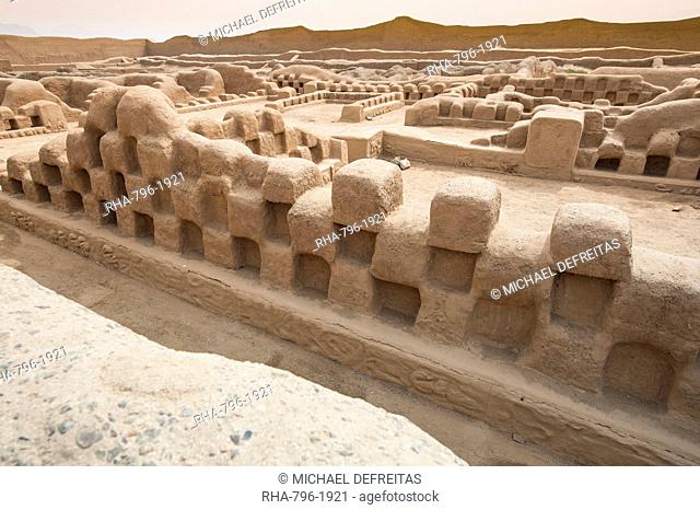 Ruins of Chan Chan Pre-Columbian archaeological site near Trujillo, Peru, South America