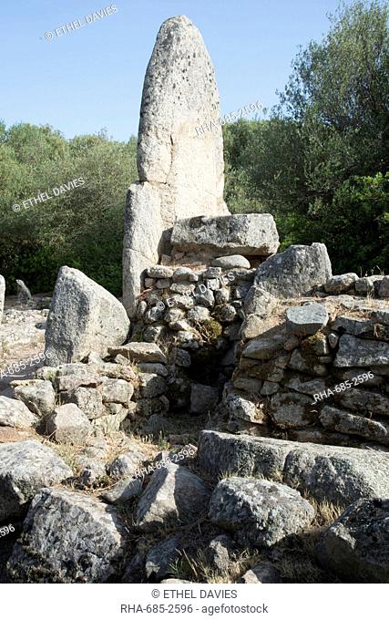 Coddhu Vecchju (Tomba di Giganti), a megalithic Sardinian gallery grave, near Arzachena, Sardinia, Italy, Europe