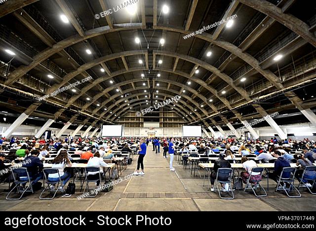 Illustration picture shows the first round of the medical and dental entrance examination for french speaking students, in Brussels, Tuesday 05 July 2022