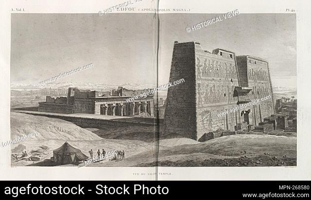 Edfu [Idfû] (Apollinopolis Magna). View of the Grand Temple. Jomard, M. (Edme-François), 1777-1862 (Editor). Description of Egypt: or