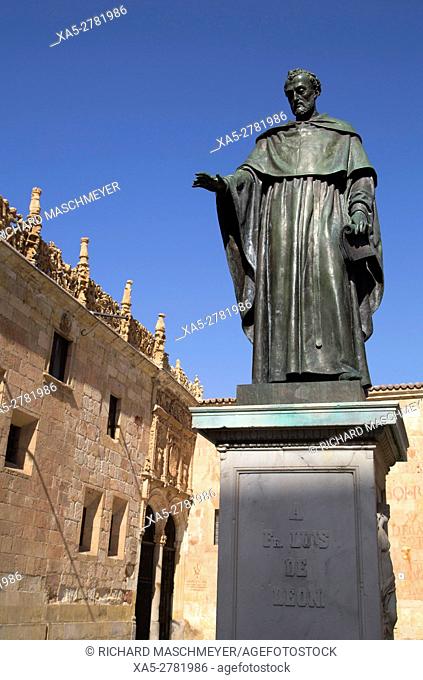 Statue of Father Luis of Leon, Salamanca, UNESCO World Heritage Site, Spain