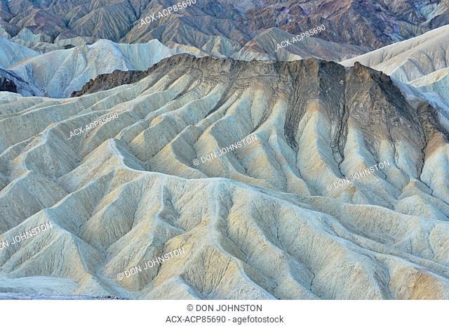 Eroded landforms near Zabriskie Point, Death Valley National Park, California, USA