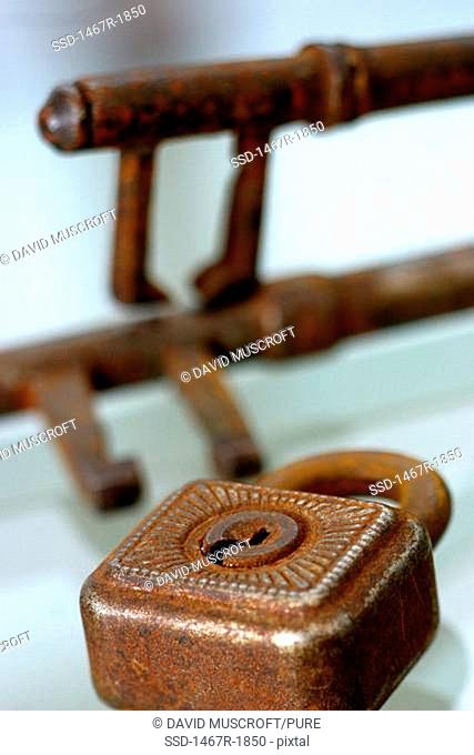 Close-up of antique keys