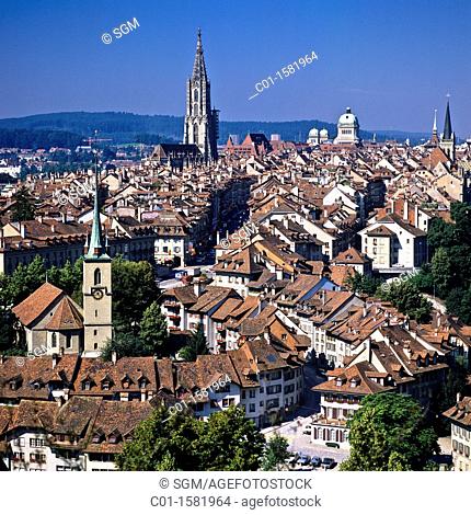Town skyline, Bern, canton Bern, Switzerland