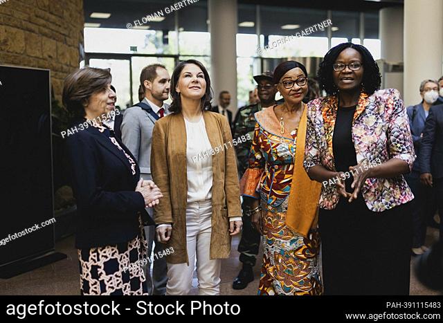 Catherine Colonna (L), Foreign Minister of France, Annalena Baerbock (2L, Alliance 90/The Greens), Federal Foreign Minister, and Patience Zanelie Chiradza (R)