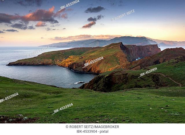 San Lorenzo peninsula at sunrise, San Laurenzo, Madeira, Portugal