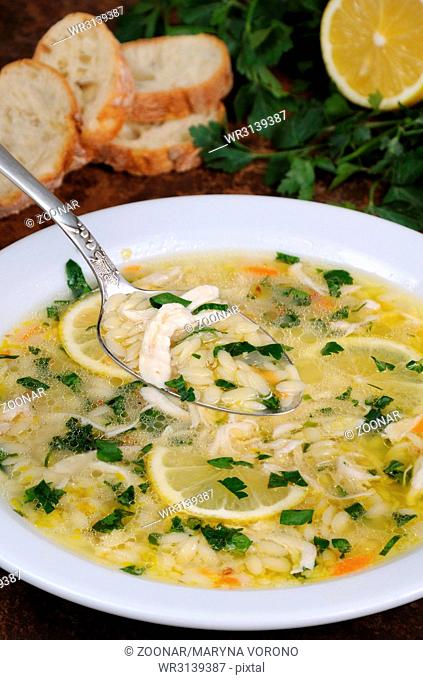 greek  lemon chicken soup