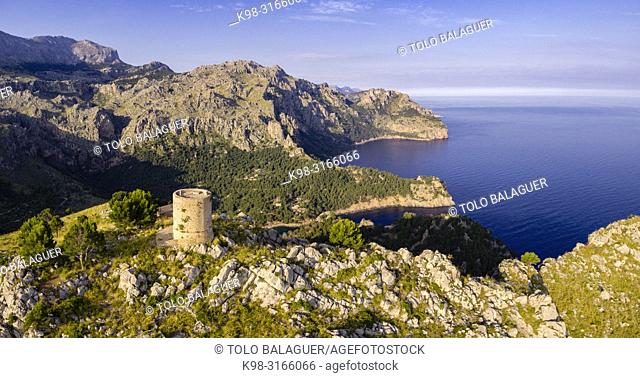 Torre de sa Mola de Tuent , 1596, Escorca, Paraje natural de la Serra de Tramuntana, Mallorca, balearic islands, Spain