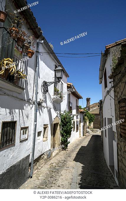 Narrow street in Trujillo, Extremadura, Spain
