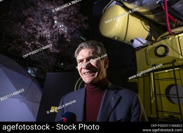 Italian astronaut Paolo Nespoli attends a press conference on occasion of official opening of training and research center for simulated space missions Little...