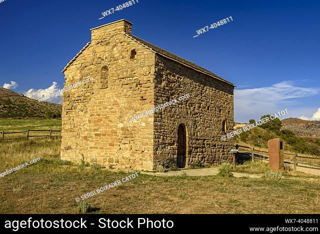 Hermitage of Sant Miquel, at the base of the Sant Mamet mountain, near Alòs de Balaguer (La Noguera, Lleida, Catalonia, Spain)