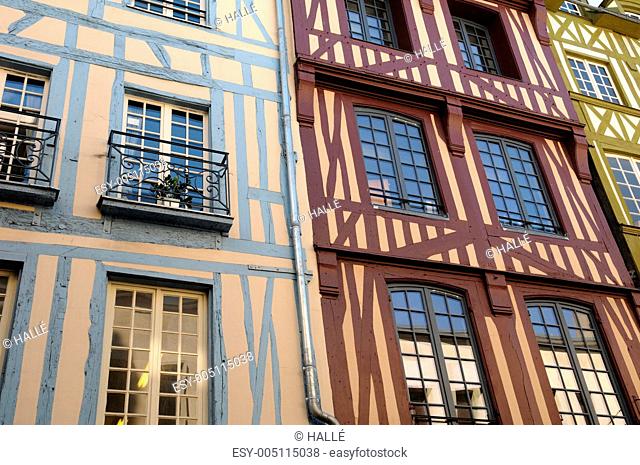 Normandy, picturesque old historical house in Rouen