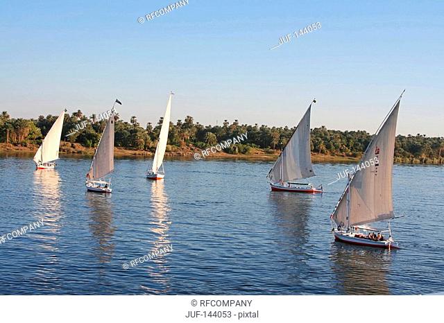 Egypt: sailing boats on the Nile