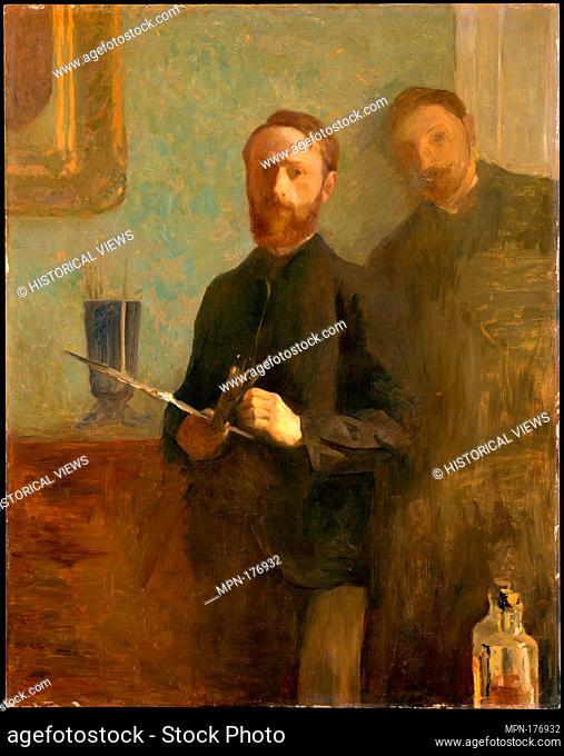 Self-Portrait with Waroquy. Artist: Édouard Vuillard (French, Cuiseaux 1868-1940 La Baule); Date: 1889; Medium: Oil on canvas; Dimensions: 36 1/2 x 28 1/2 in