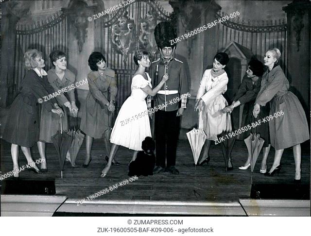 May 05, 1960 - New kind of fashion show in Dusseldorf: Within the 45th International Sales and Fashion week which is held momentarily in Dusseldorf