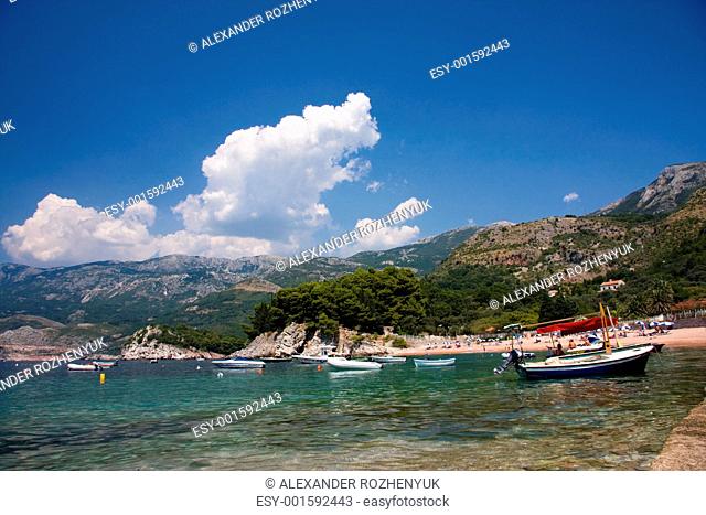 Beautiful mediterranean coastline. Sveti Stefan