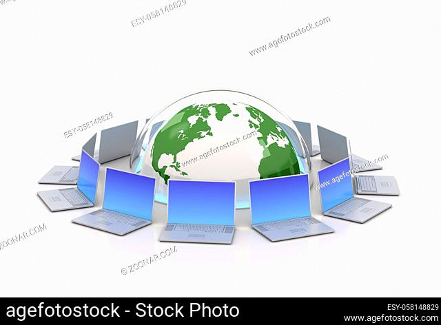 Earth Connection with Clipping Path Earth map comes from http://earthobservatory.nasa.gov