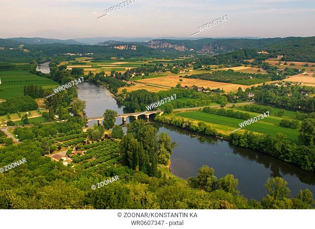 Valley of Dordogne river, France