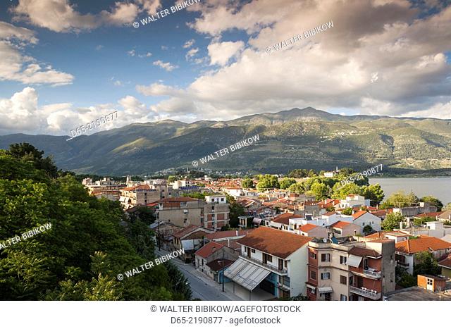 Greece, Epirus Region, Ioannina, elevated city view from the Archeological Museum
