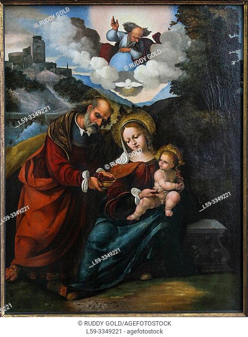 "The Holy Family", 1516, by Ludovico Mazzolino (1480-1528)