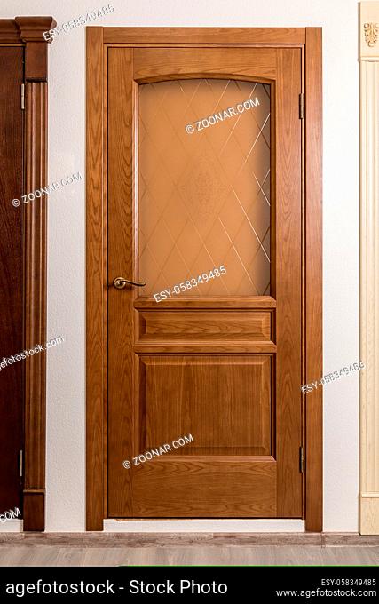 High quality clipart - door for interior design. Plastic and wooden doors in a modern style. Door with frosted glass and without glass