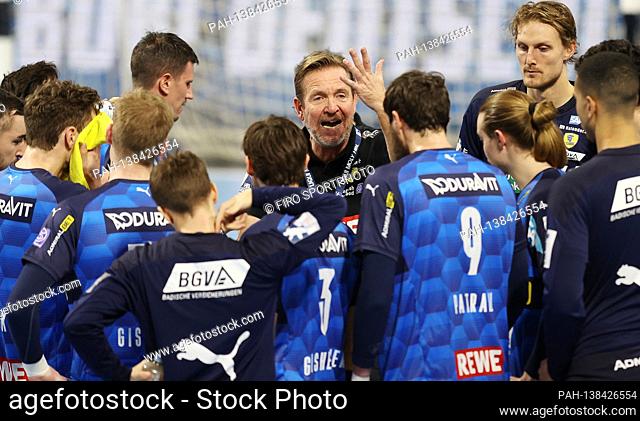 firo: 23.12.2020 Fuvuball: Soccer: Handball 1. Bundesliga season 2020/21 THW Kiel - Rhein-Neckar Lv? wen, Loewen 32 - 23 coach, , RNL, gesture, Martin Schwalb